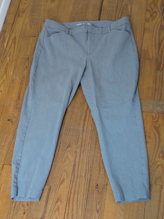 Old Navy Pants - Old Navy Light Gray Women's Slim Straight Trousers
